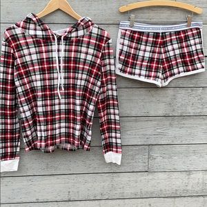 Victoria secret plaid PJ set
